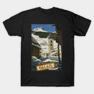 Valais, Switzerland, Ski Poster T-Shirt